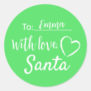 Rond Vert Noël Avec Amour De Père Noël Sticker