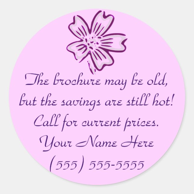 Rond Vieux Brochure, Sticker à prix chaud (Devant)