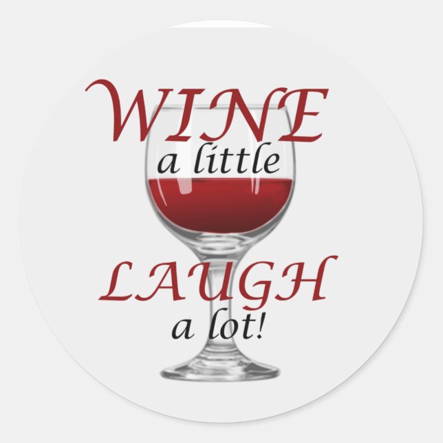 Rond Vin un petit rire un sticker de lot (Devant)