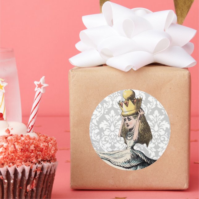 Rond Vintage Alice In Wonderland STICKER (Fête)