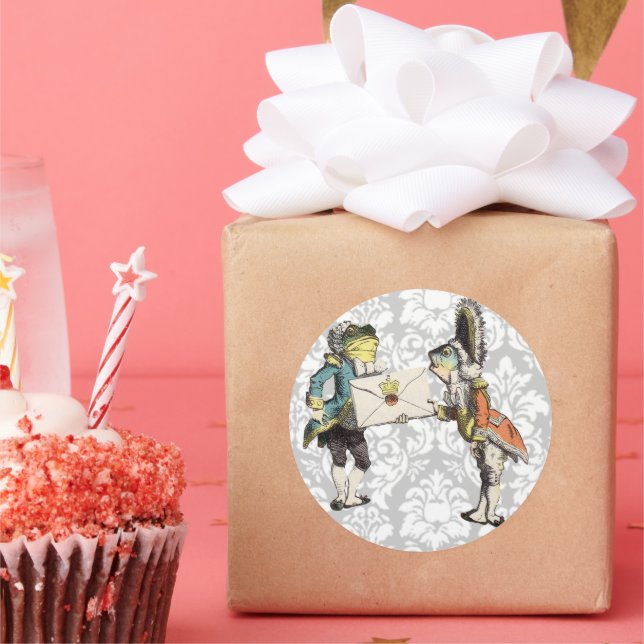 Rond Vintage Damask Alice In Wonderland STICKER (Fête)