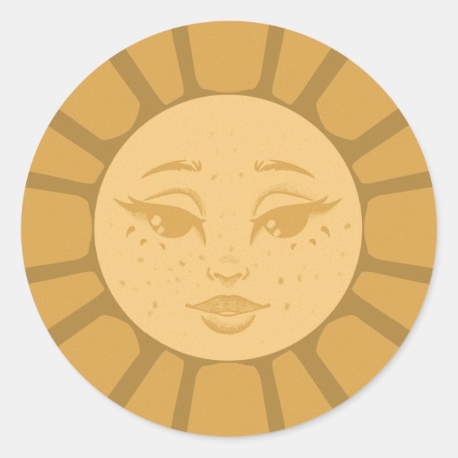 Rond Vintage Sun Sticker (Devant)