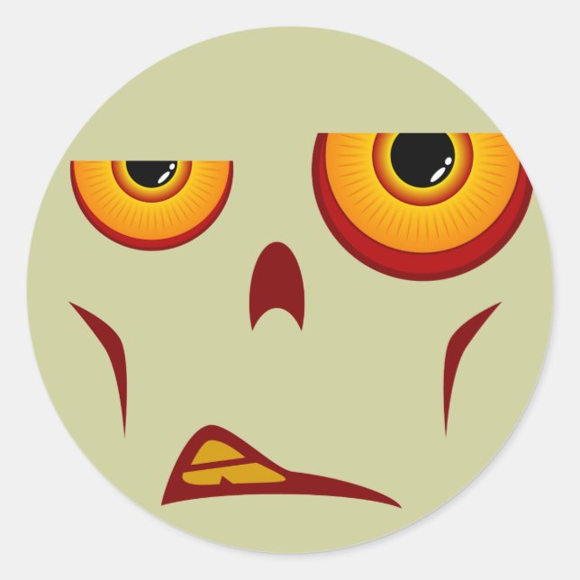 Rond Visage Zombie - Snarl Sticker (Devant)