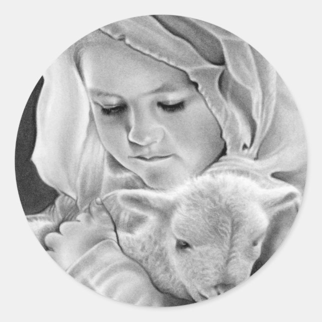 Rond Voici L'Agneau De Dieu Sticker (Devant)