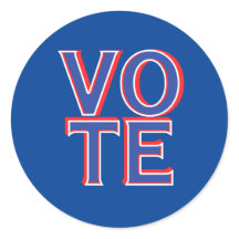 Vote Round Sticker Campagne politique Marchandises