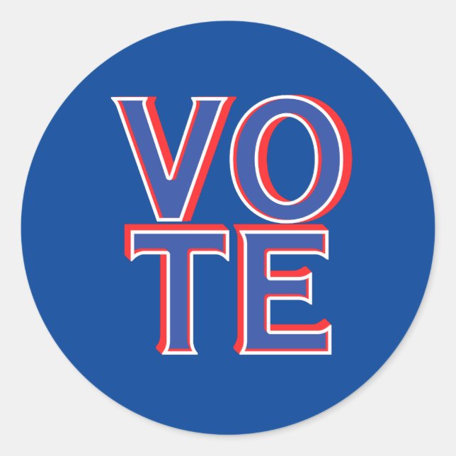Rond Vote Round Sticker Campagne politique Marchandises (Devant)