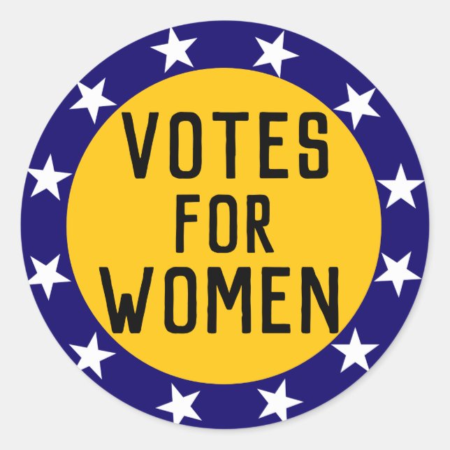 Rond Votes pour les femmes Sticker à stylo à souffrage  (Devant)