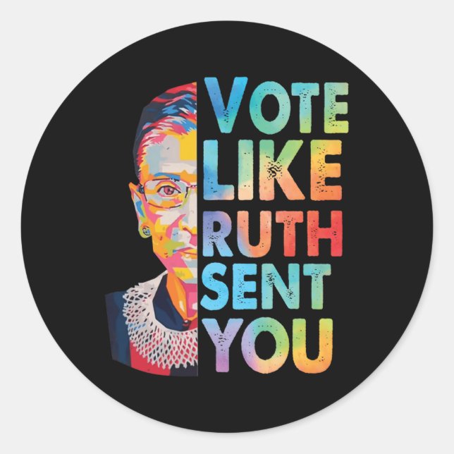 Rond Votez Comme Ruth Vous A Envoyé Sticker (Devant)