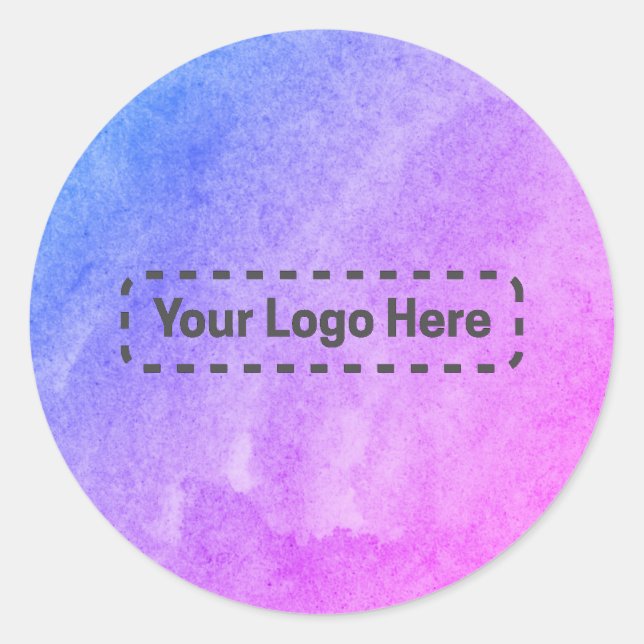 Rond Votre propre logo aquarelle Miami sticker (Devant)