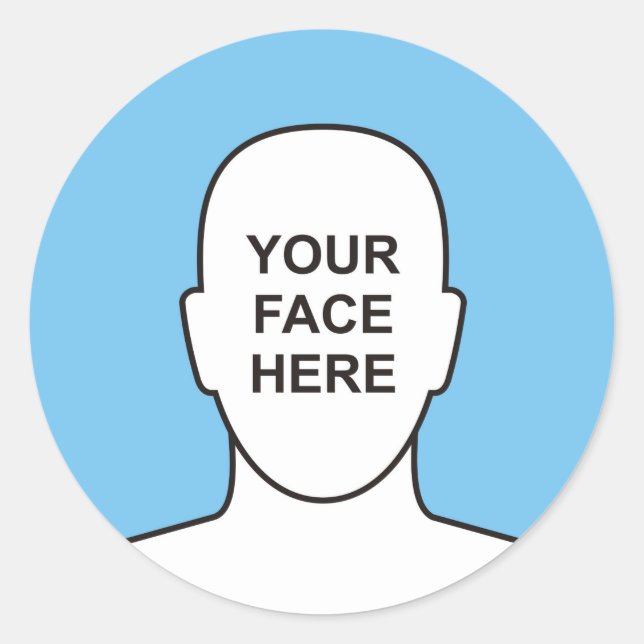 Rond Votre visage dans Sticker Cercle (Devant)