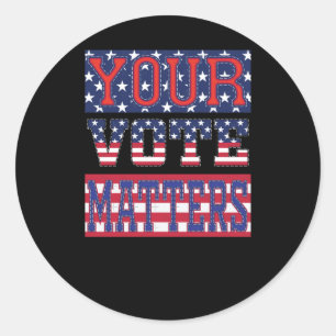 Rond Votre Vote S - Sticker Usa