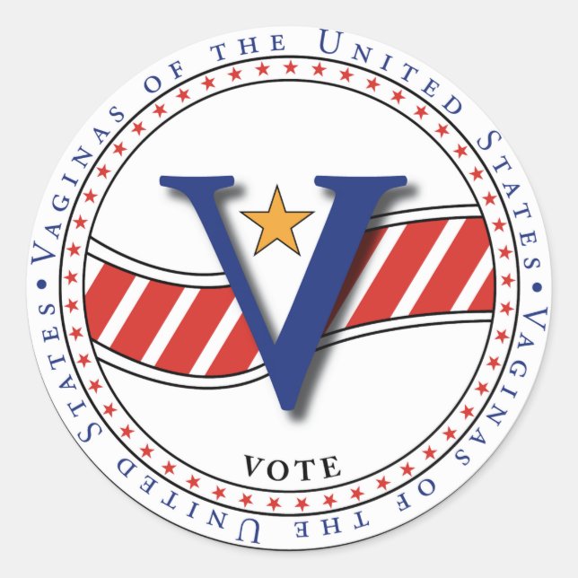 Rond VOTUS - Vagins du Sticker des États-Unis (Devant)