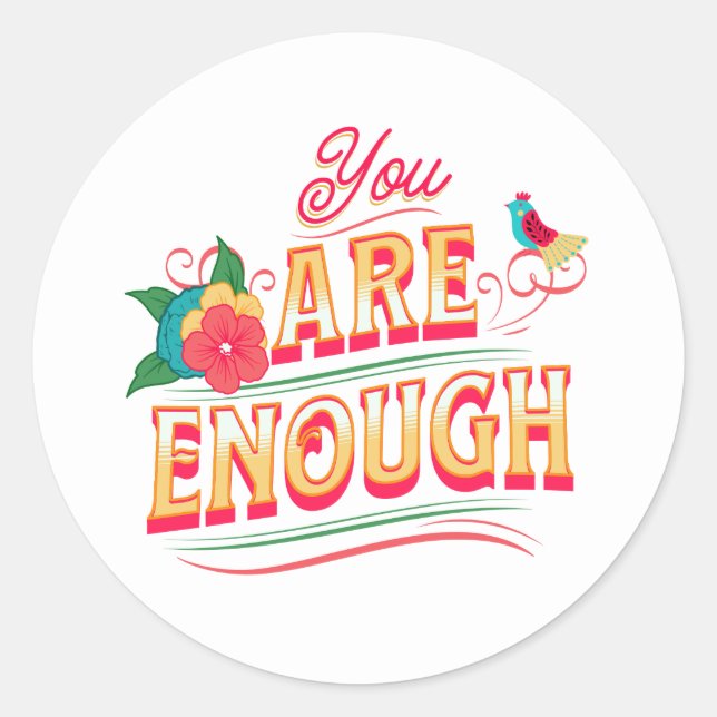 Rond Vous Êtes Assez Sticker (Devant)