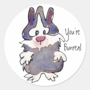 Rond Vous êtes Bunreal - Cartoon Rabbit Sticker