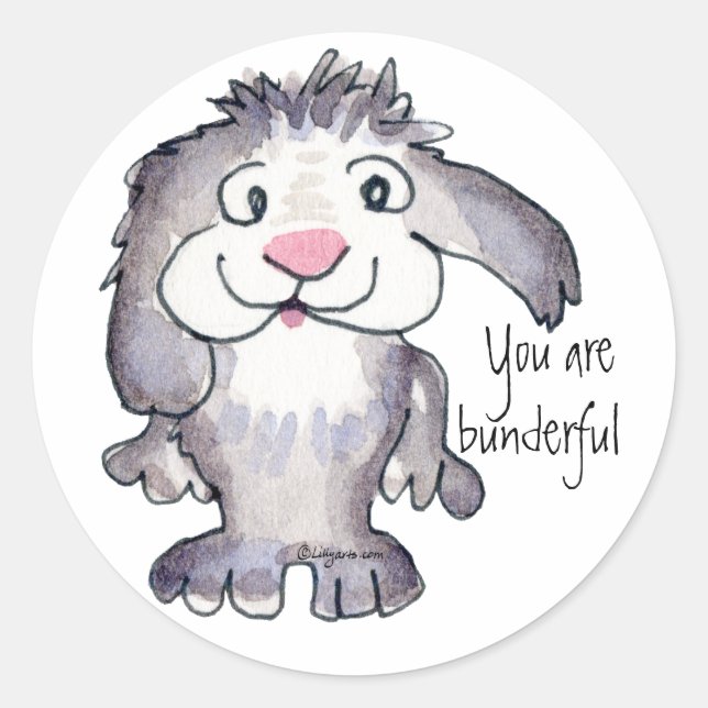 Rond Vous Êtes Envoûtant - Sticker Rabbit Cartoon (Devant)