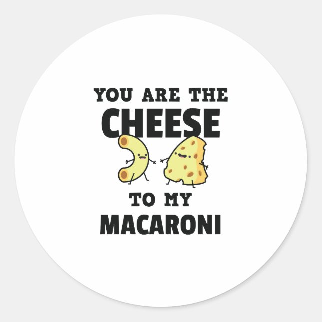 Rond Vous êtes le fromage à mon sticker Macaroni mignon (Devant)