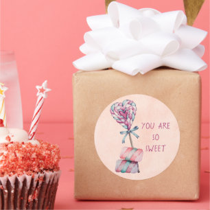 Rond Vous êtes si doux Sticker pour bonbons de la Saint