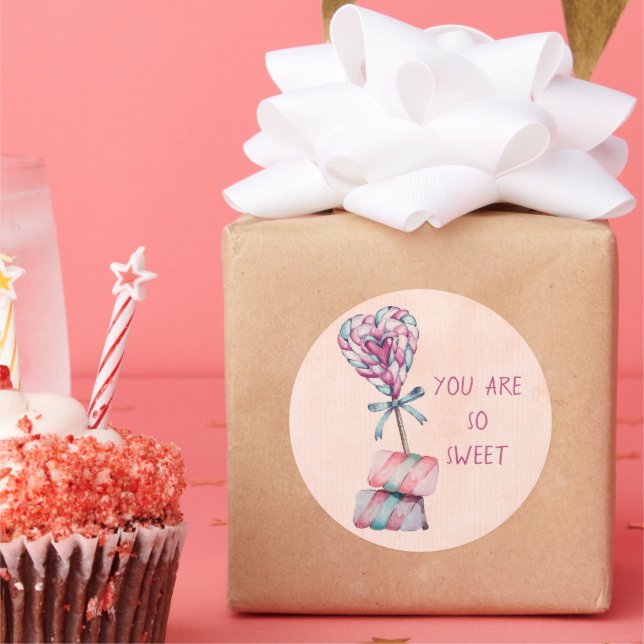 Rond Vous êtes si doux Sticker pour bonbons de la Saint (Fête)