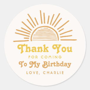 Rond Voyage Autour Du Sticker Soleil   Merci Sun