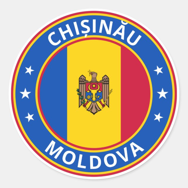 Rond Voyageur mondial - Chișinău, Moldavie Sticker (Devant)