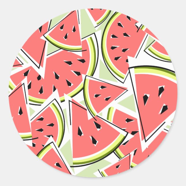 Rond Watermelon Green sticker ronde (Devant)