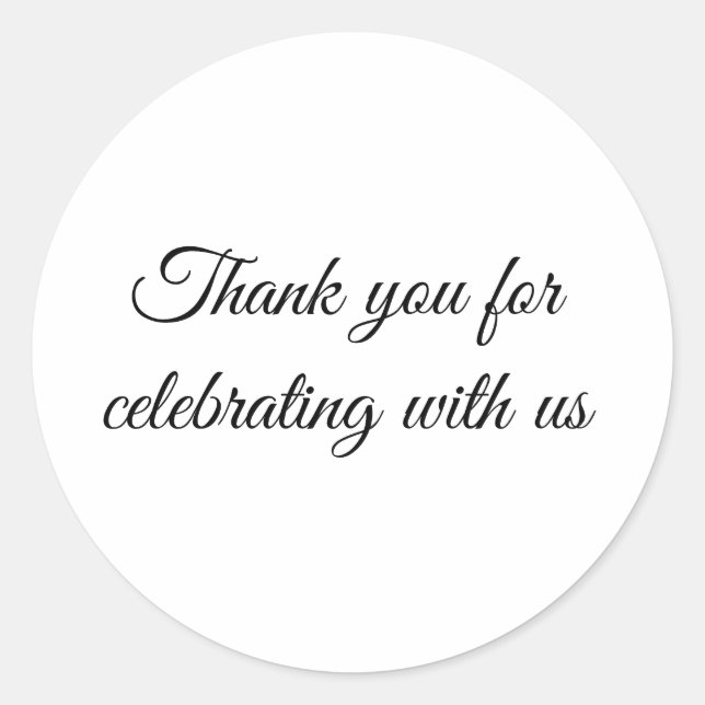 Rond Wedding favour sticker (Devant)