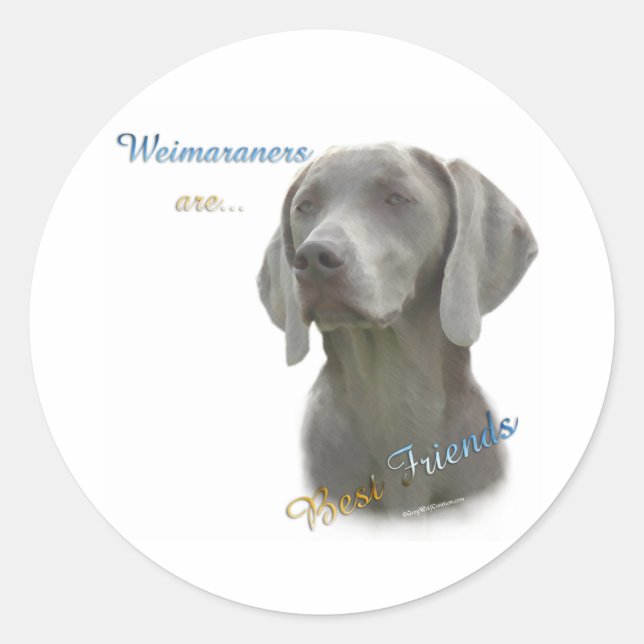 Rond Weimeraner Best Friend 2 - Sticker (Devant)