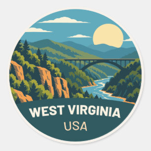 Rond West Virginia USA – Vintage Travel Sticker