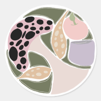 Rond Whimsical Autumn Vibes – Cozy Fall Sticker Design