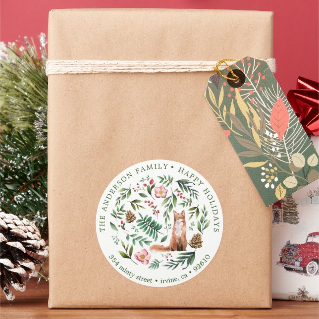 Rond Winter Wonder ⎢ Holiday Return Adresse Sticker (vacances)