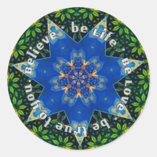 Rond Wisdom Words - Be Life Sticker
