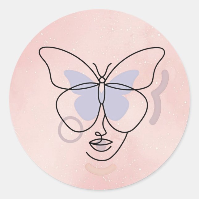 Rond Woman Sticker (Devant)