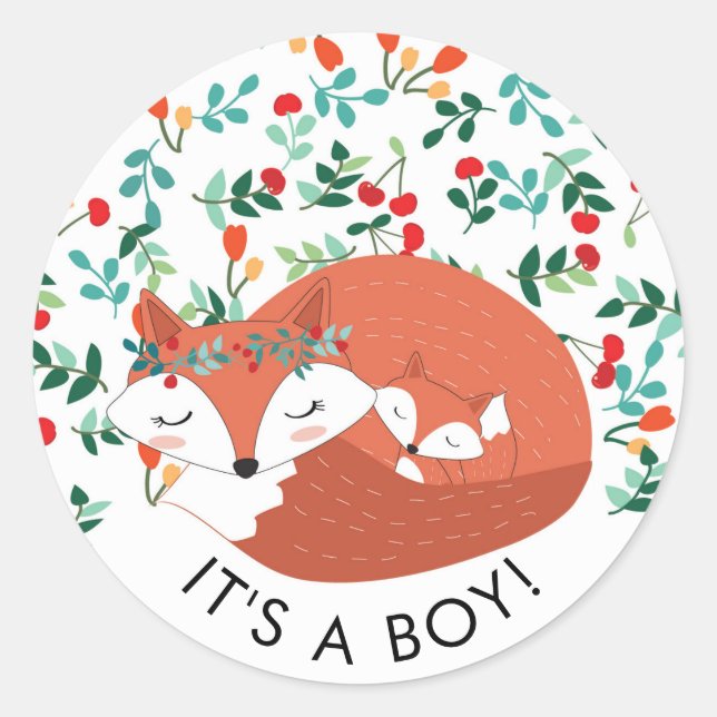 Rond Woodland Fox C'est un joueur Favoriser Sticker (Devant)