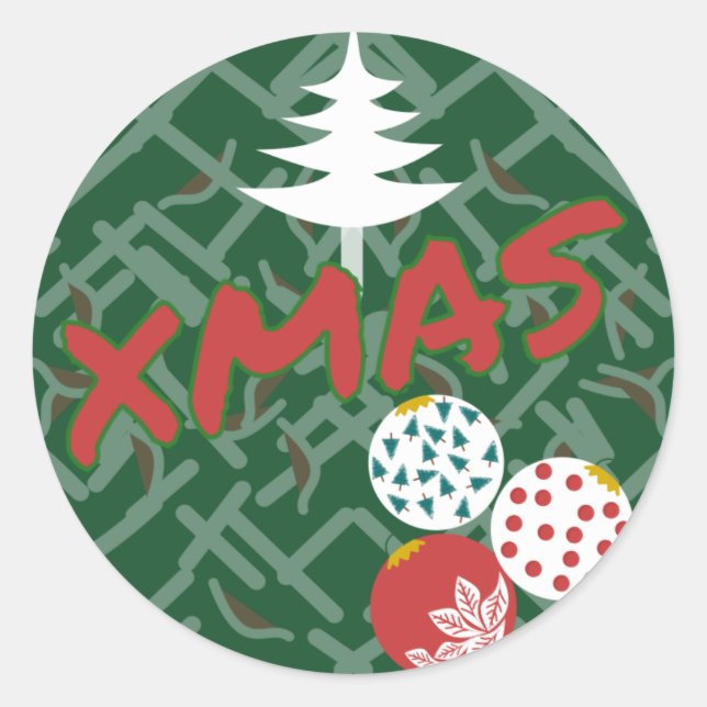 Rond Xmas sticker (Devant)