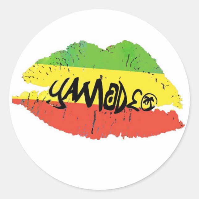 Rond Yamadeo Kiss blanc STICKER (Devant)