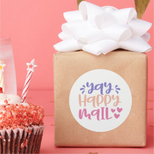 Rond Yay Happy Mail - Sticker pour petites entreprises