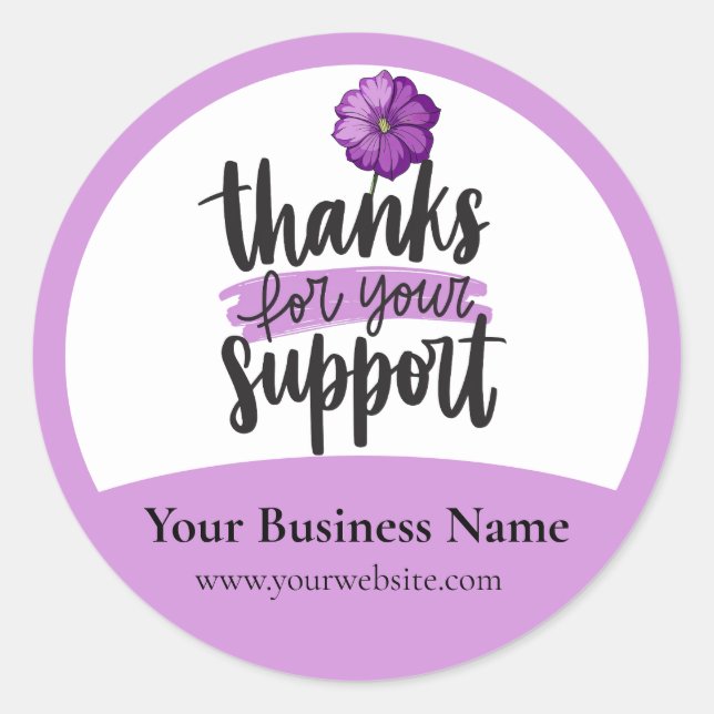 Rond Yellow Thank you packaging sticker (Devant)