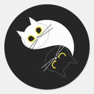 Rond YIN - YANG Funny Chat Sticker