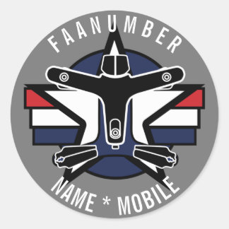 Rond Your input Drone Sticker with CREATIVE DRONE logo