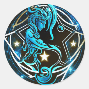 Rond Zodiac - Sticker Aquarius