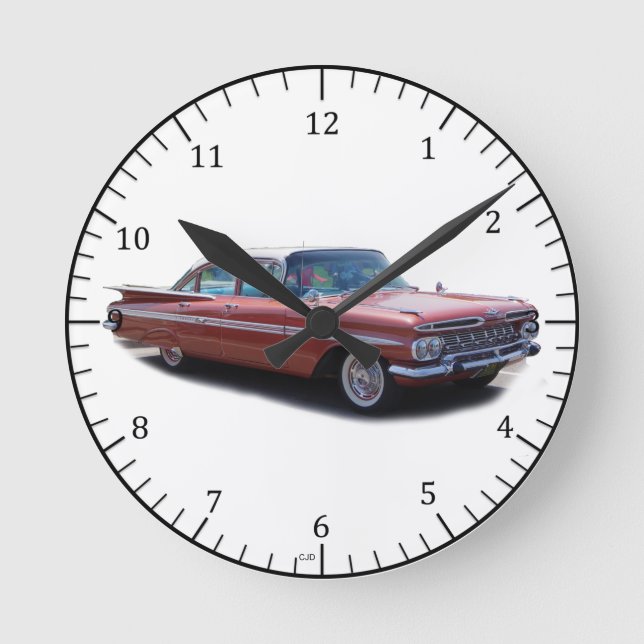 Ronde 1956 impala avec horloge à nageoires (Recto)