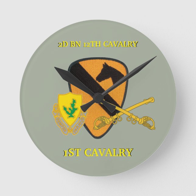 RONDE 2E BATAILLE 12E CAVALRY 1ÈRE CAVALRY HORLOGE (Recto)