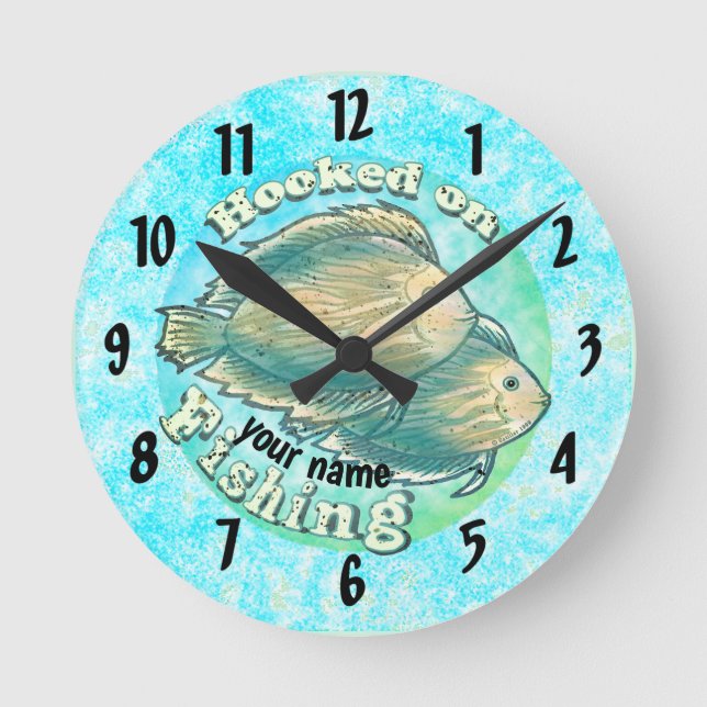 Ronde Accro au pêche Horloge (Recto)