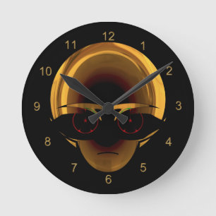 Ronde Alien Espace Pilote Amusant Sci-fi Mur Horloge