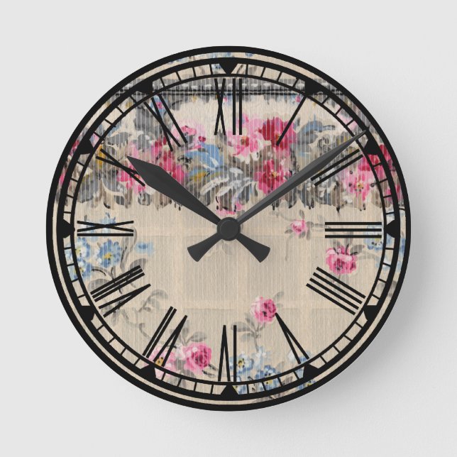 Ronde Antique Fond'écran Art Wall Horloge (Recto)