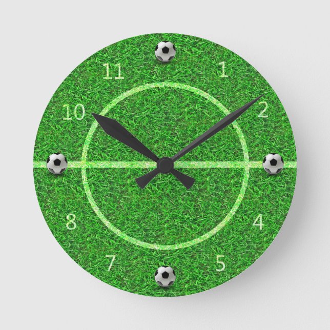 Ronde Bal De Football De Football - Mur Horloge (Recto)