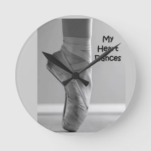 RONDE BALLERINA MON COEUR DANSE MUR HORLOGE