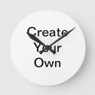 Ronde Beau Blanc Votre Image Ici Mur Horloge