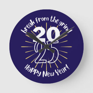 Ronde Bonne Année 2025 Horloge