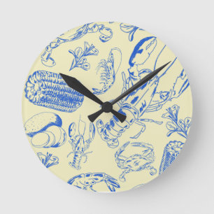 Ronde Boule de fruits de mer Cajun - Horloge alimentaire